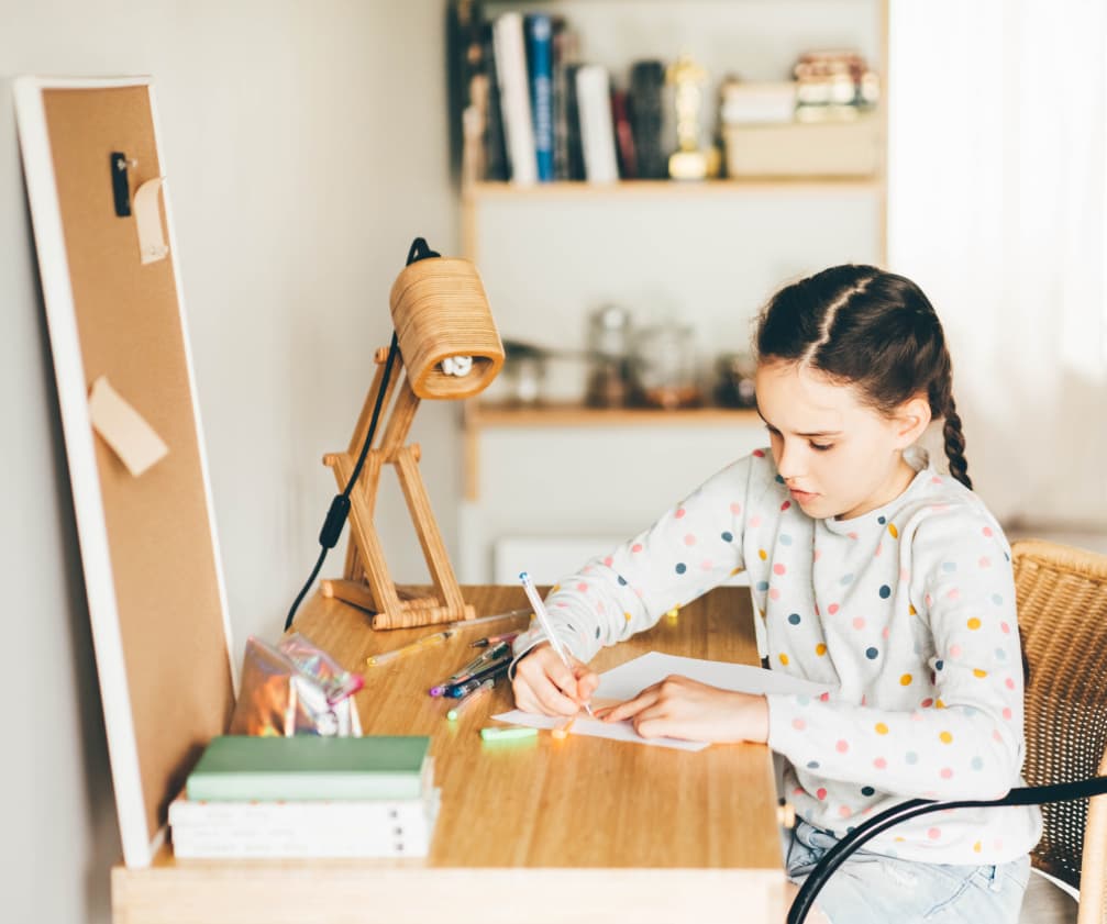 Help your child set up a comfortable study space