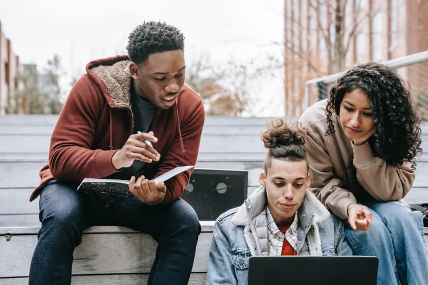 A group of university students