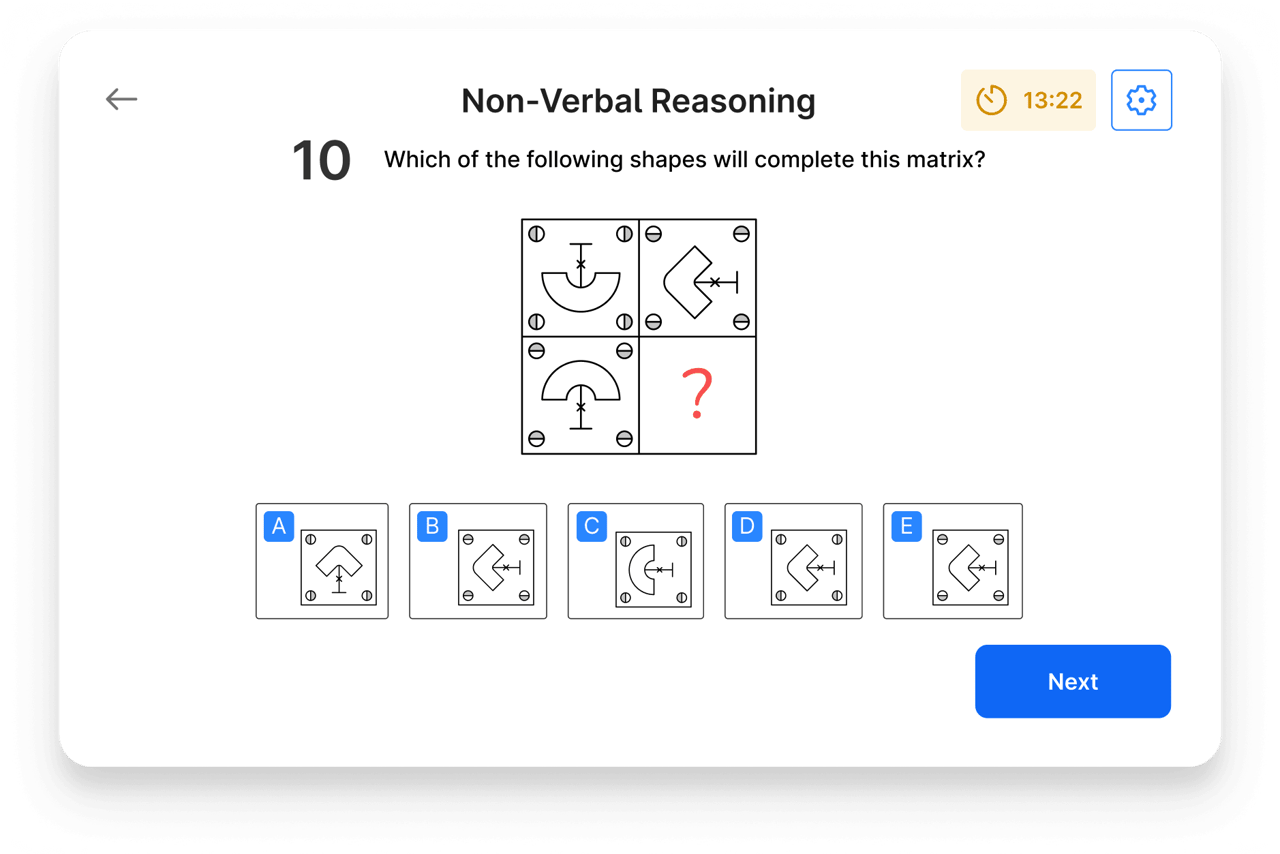 CEM Select mock test question on Atom